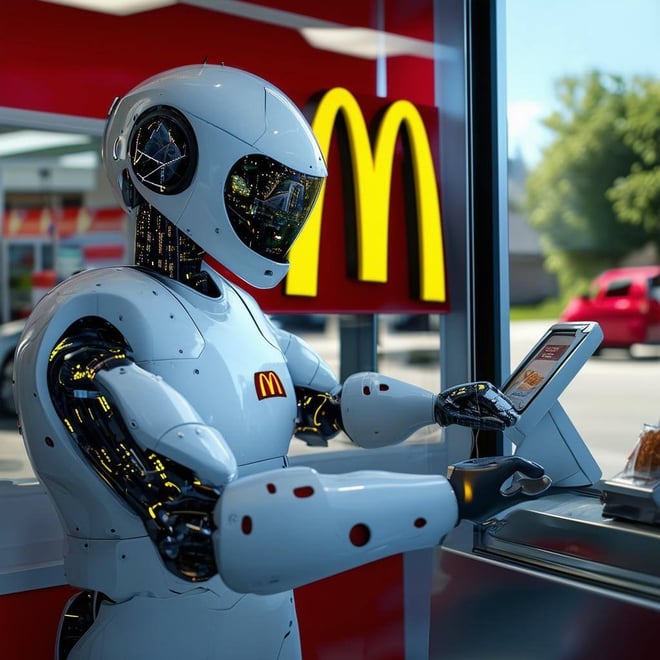 A funny graphic of AI working in a McDonalds DriveThru window-2