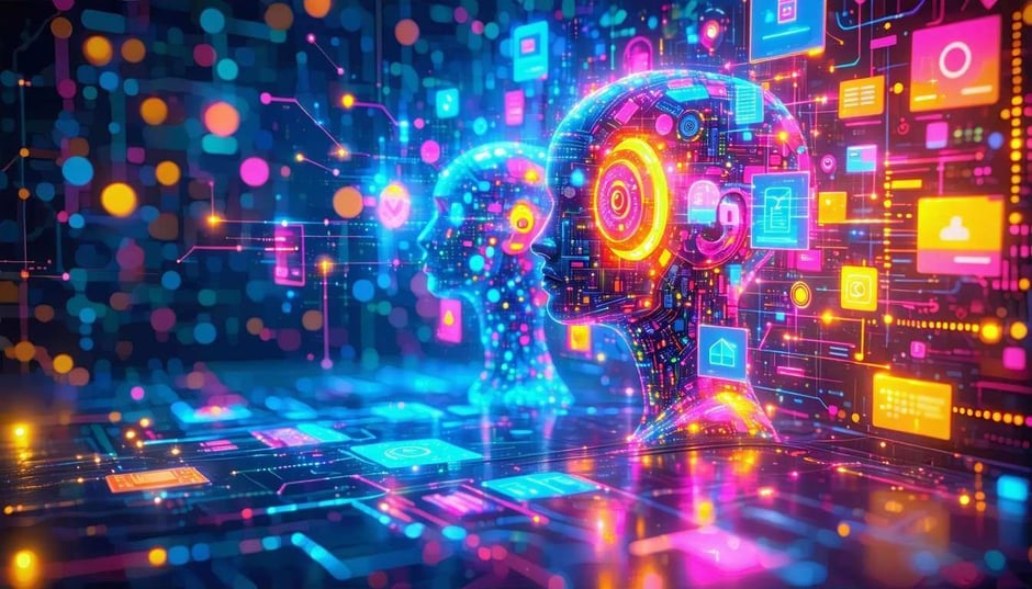 a colorful image of AI-driven marketing automation